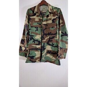 AMERICAN APPAREL Camouflage Field Jacket Small Long Ripstop Combat Army Military